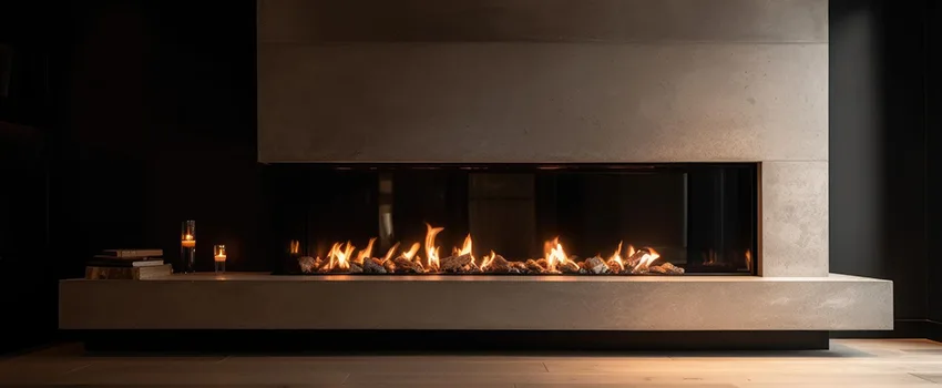Gas Fireplace Ember Bed Design Services in Newport, Rhode Island