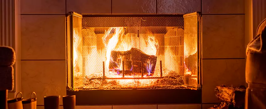 Mendota Hearth Landscape Fireplace Installation in Newport, Rhode Island