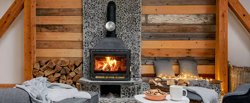 Thelin Hearth Products Direct Vent Gas Stove Fireplace Inspection in Newport, Rhode Island